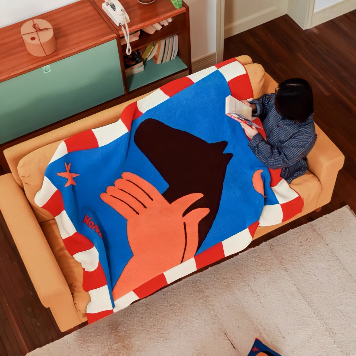 Shadow Horse Fleece Fabric Blanket