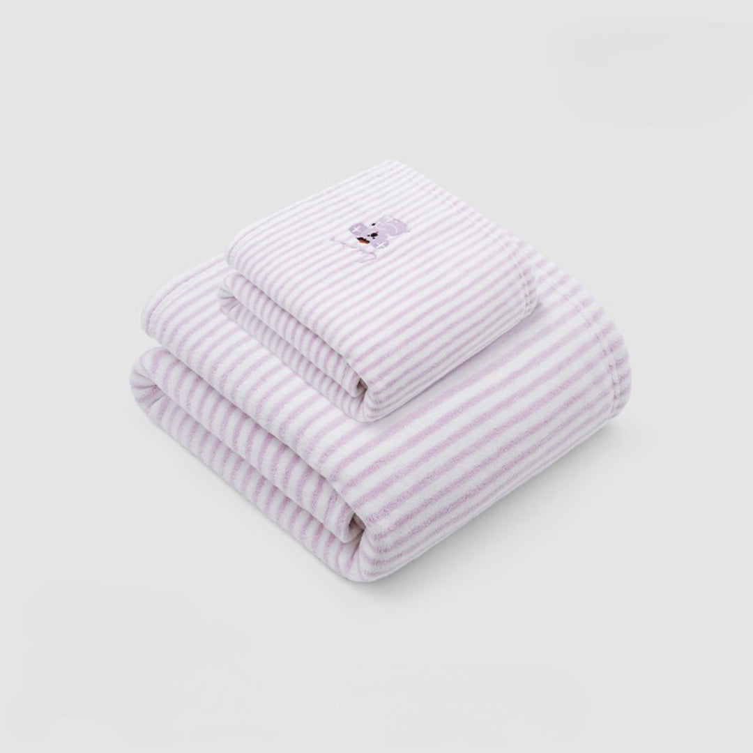 Striped antibacterial towel