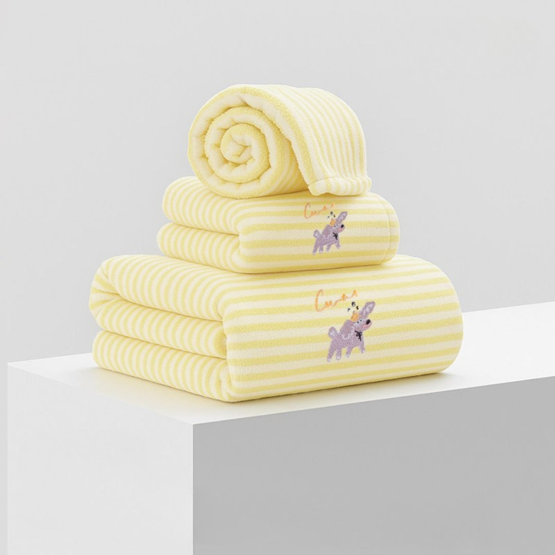 Striped antibacterial towel