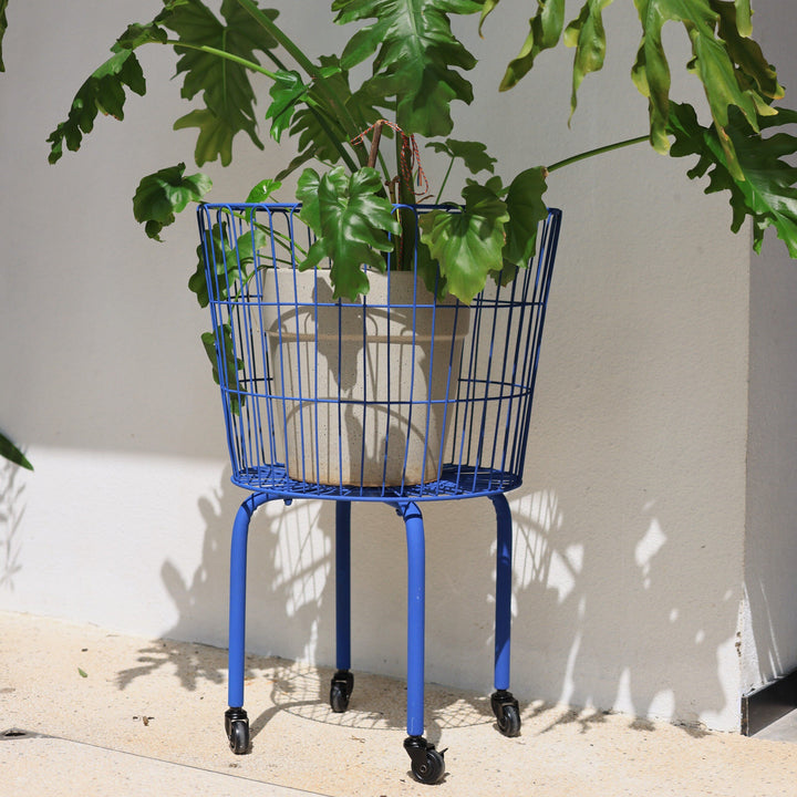 Wire Basket Plant Stand