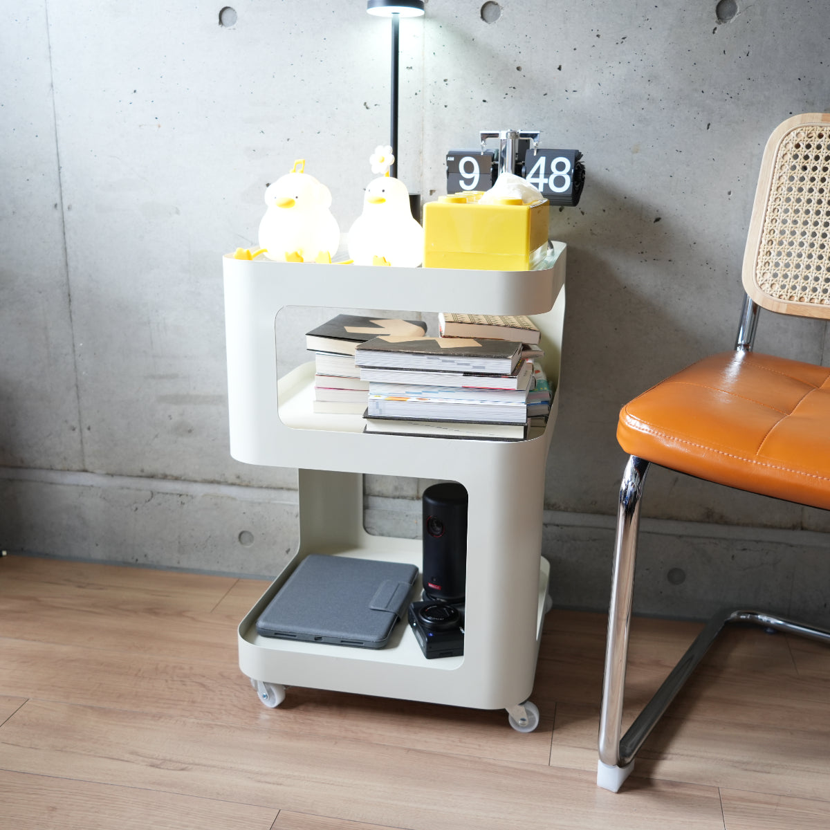 可動式スクエアサイド収納テーブル kocol