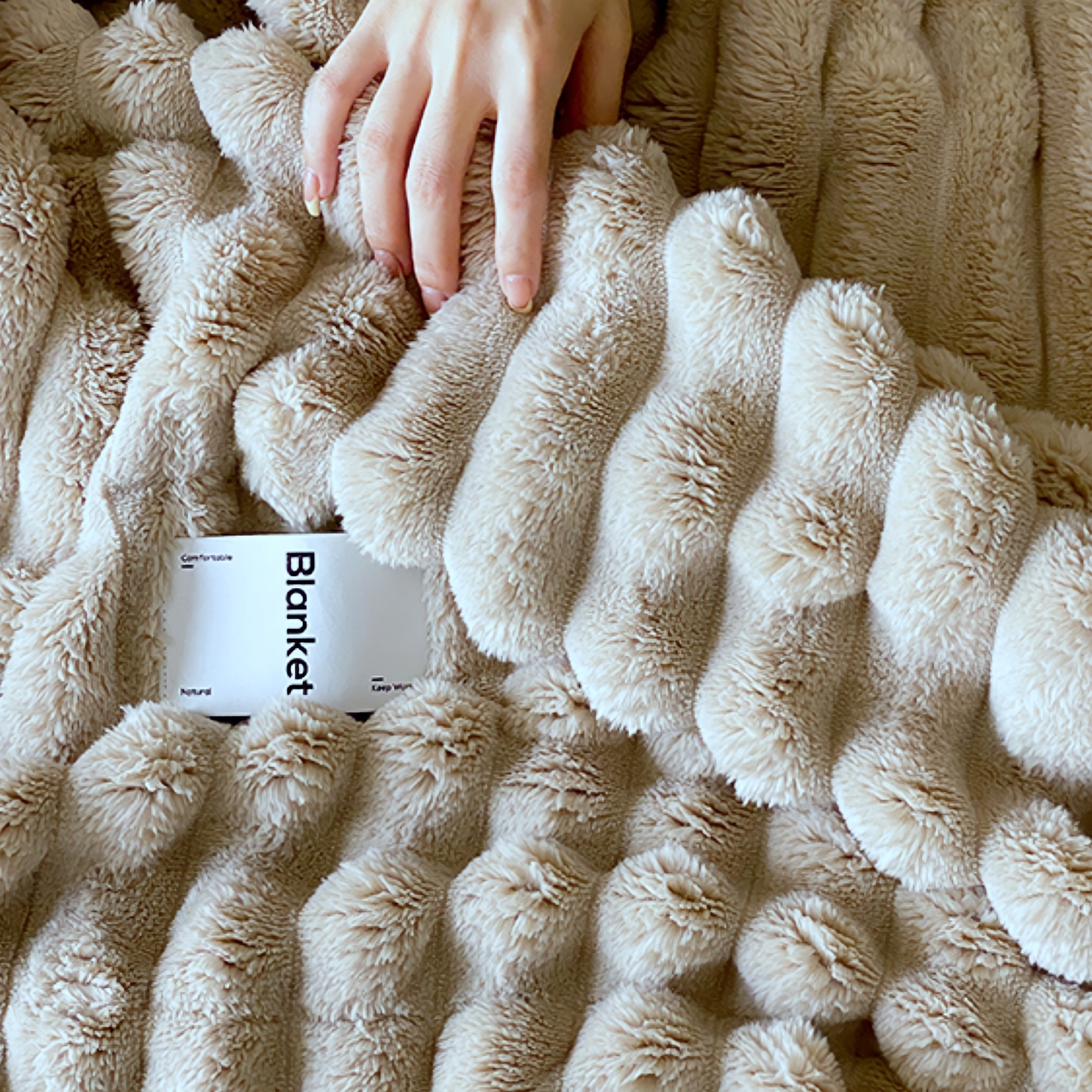 Colorful fluffy blanket 