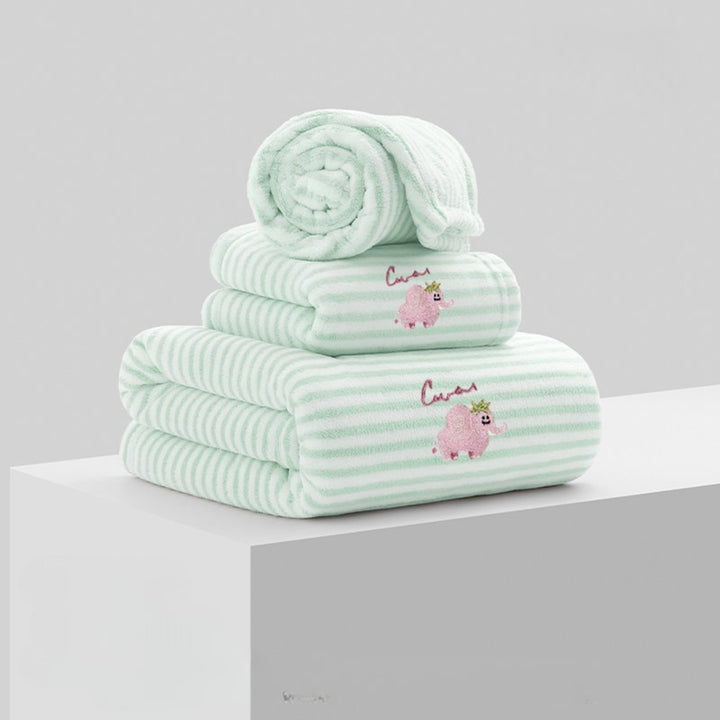Striped antibacterial towel