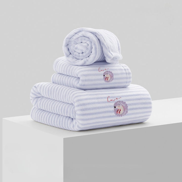 Striped antibacterial towel