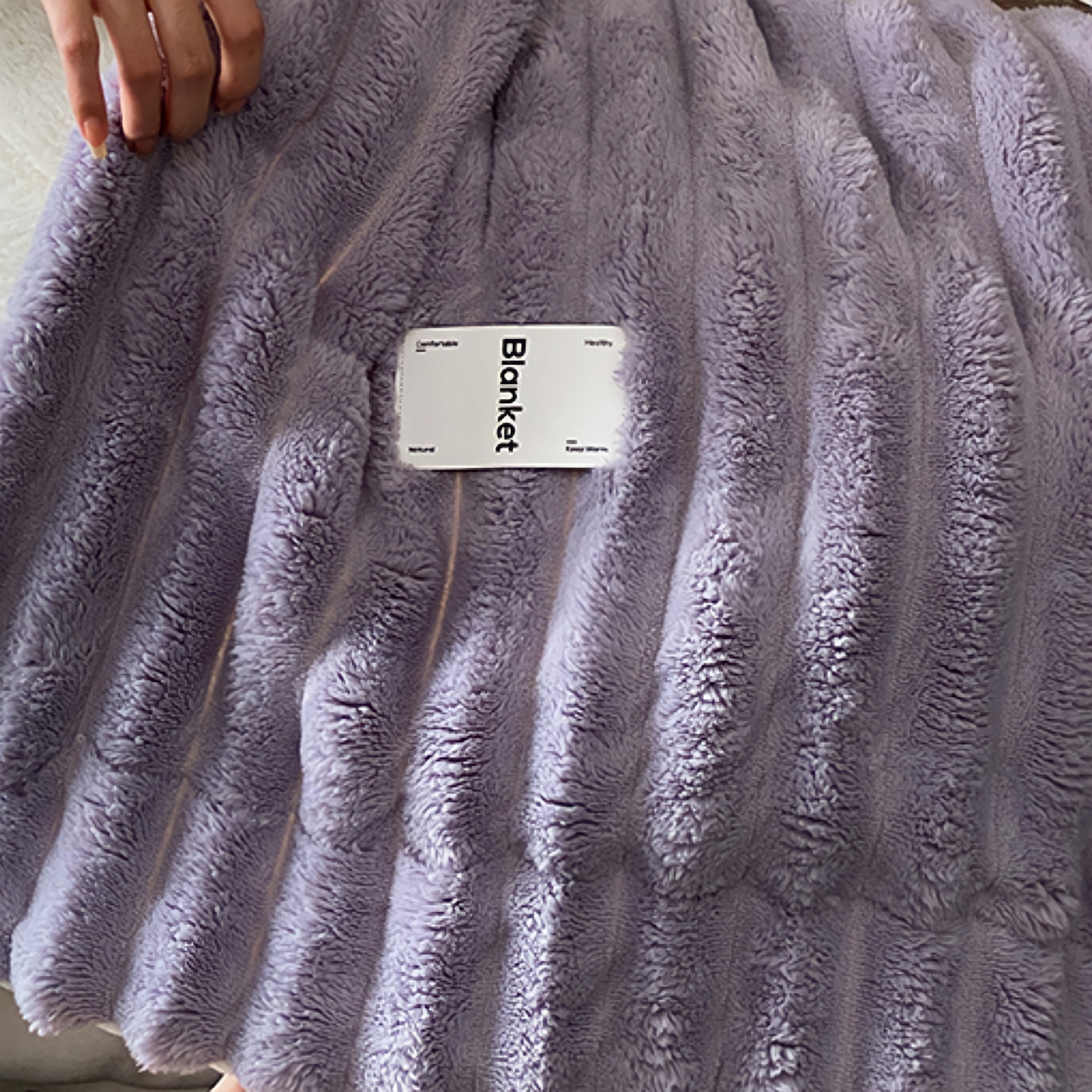 Colorful fluffy blanket 