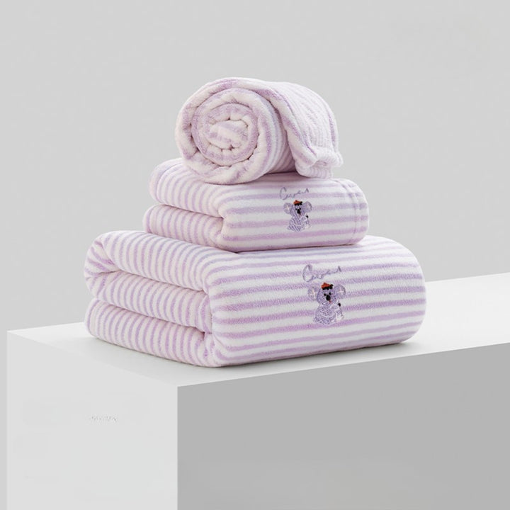 Striped antibacterial towel