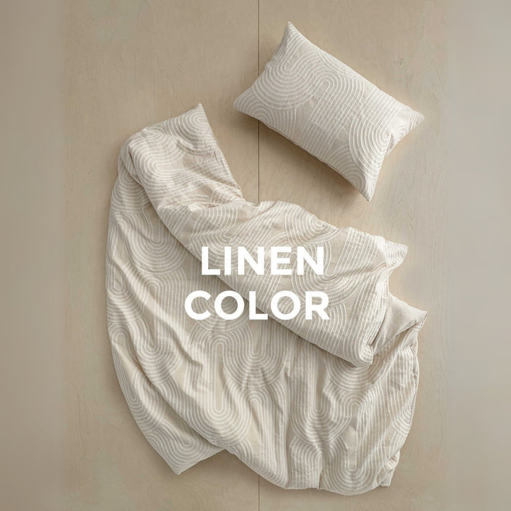 Single duvet cover pillowcase set linen color