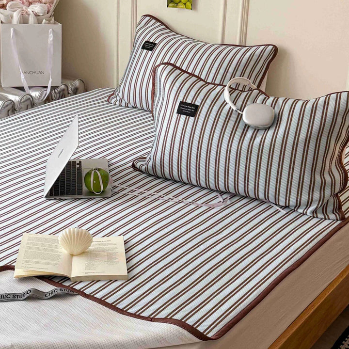 Modern Stripe Cool Pad Brown