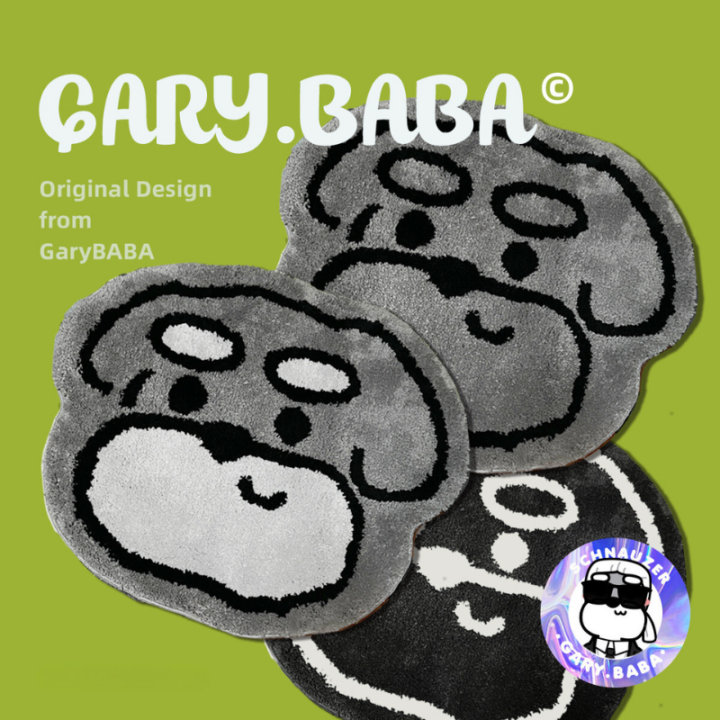 GARY.BABA Schnauzer Face Rug Mat