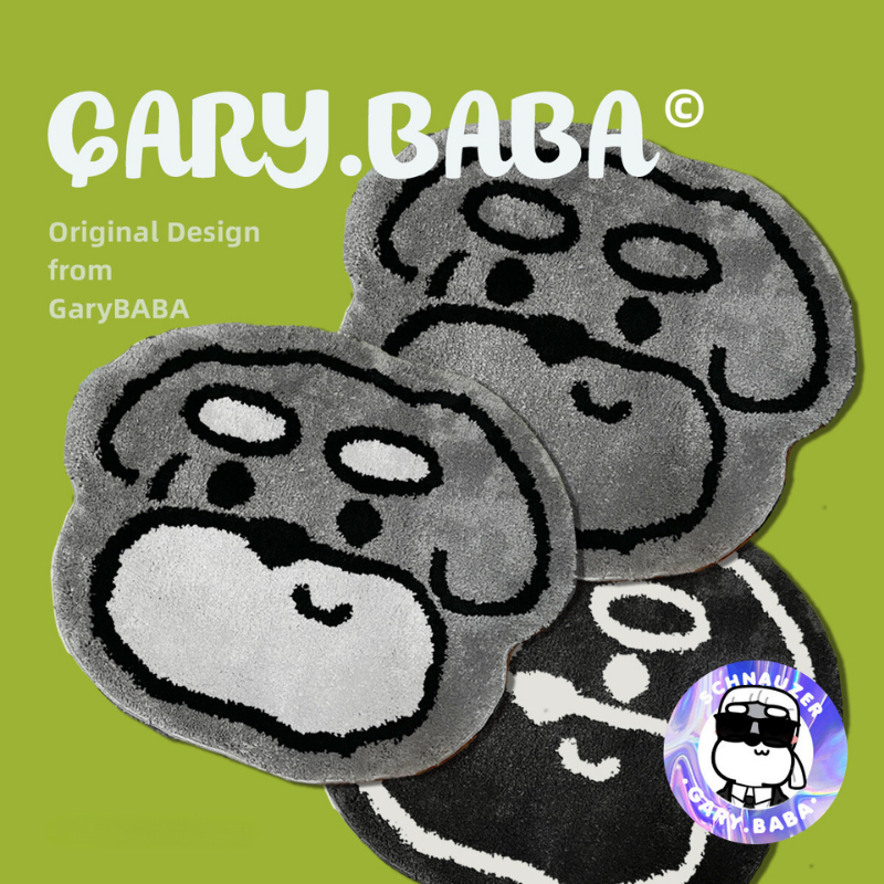 GARY.BABA シュナウザー フェイス ラグマット