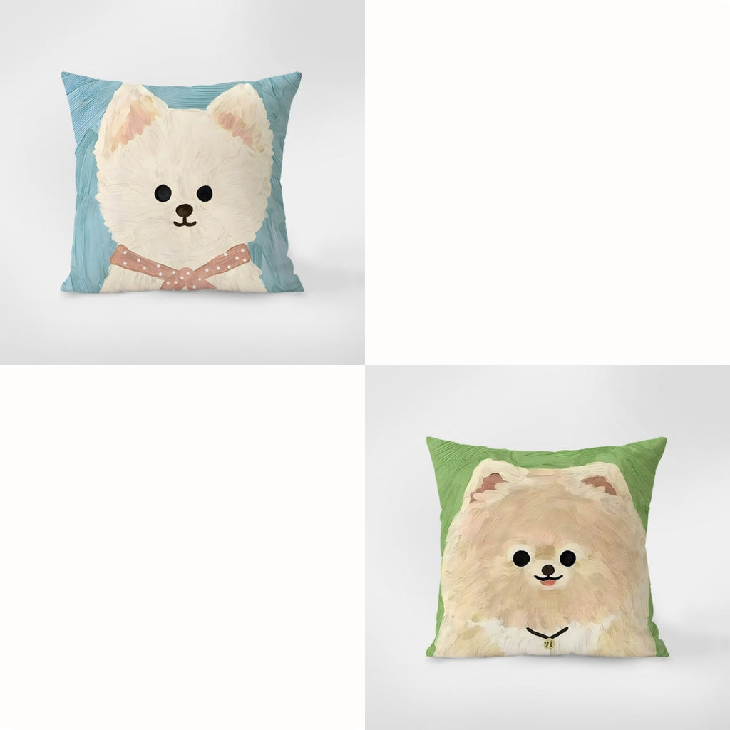 わんこデカフェイスクッション 