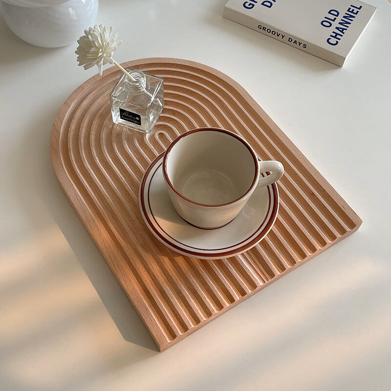 韓国 幾何学 無垢材トレイ / Korean geometric solid wood tray - kocol