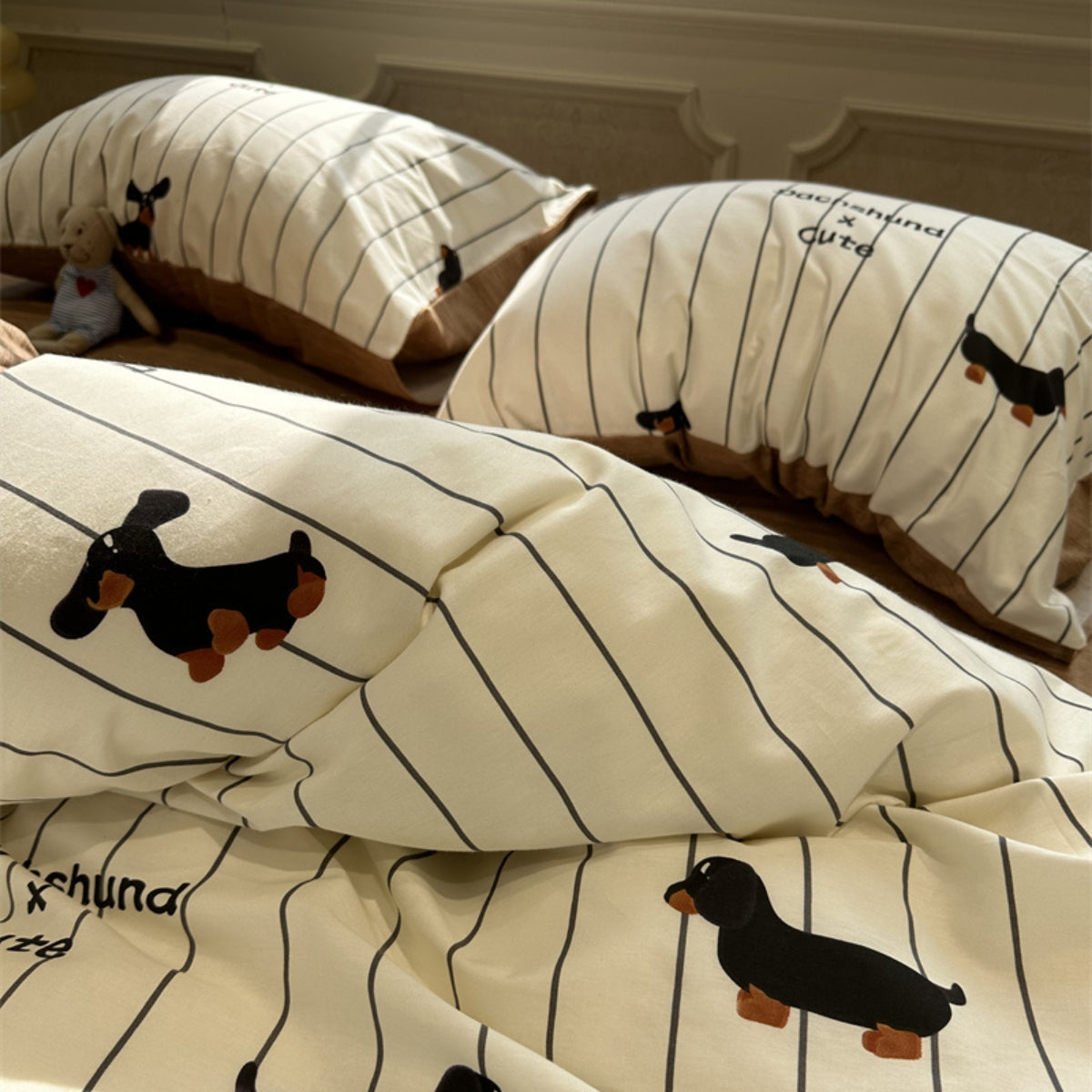 ダックスフンド イラスト寝具セット kocol