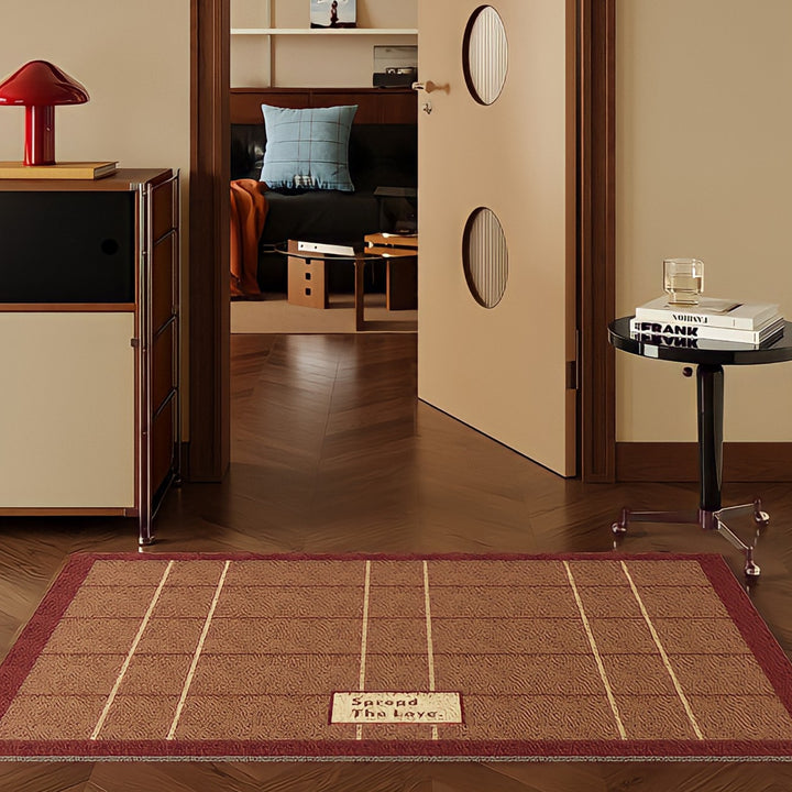Academic Check Doormat Orange