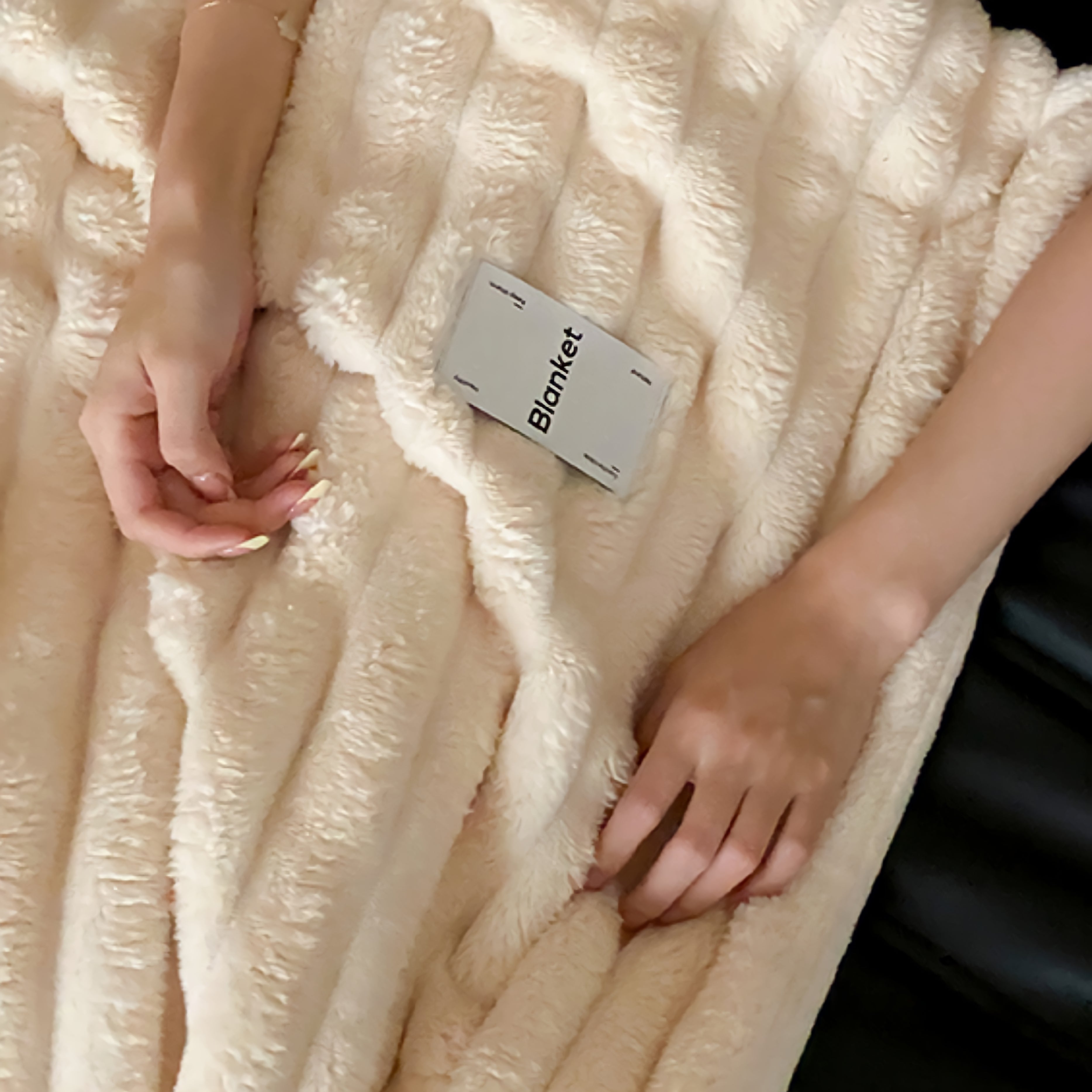 Colorful fluffy blanket 