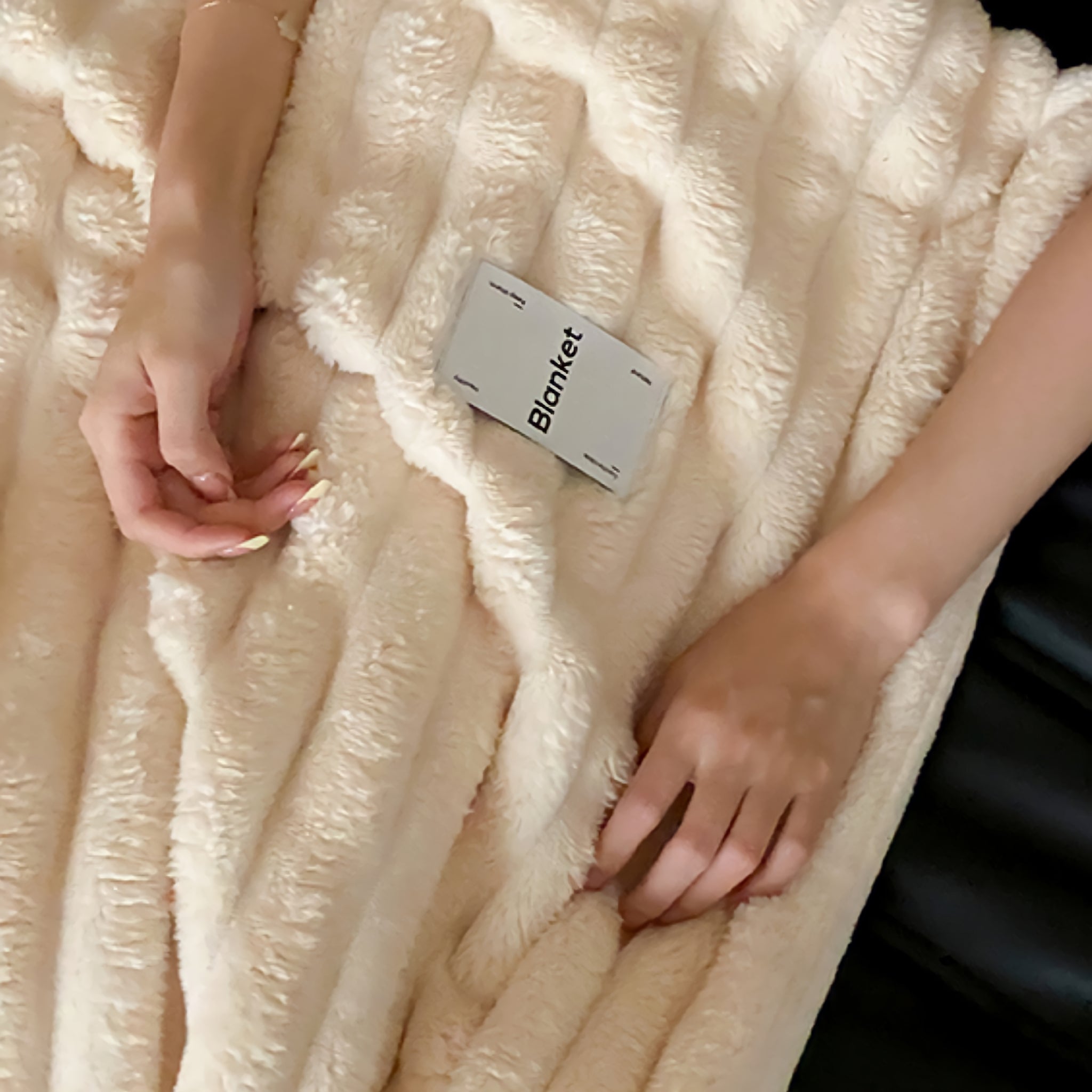 Colorful fluffy blanket 