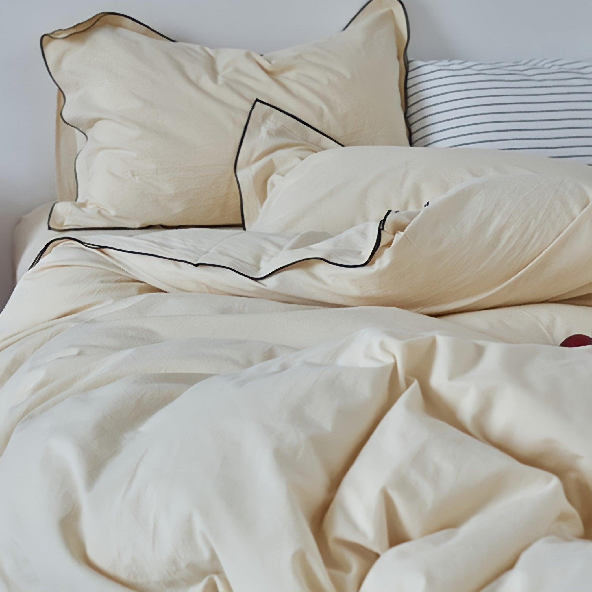 パイピングウォッシュドコットン寝具セット 