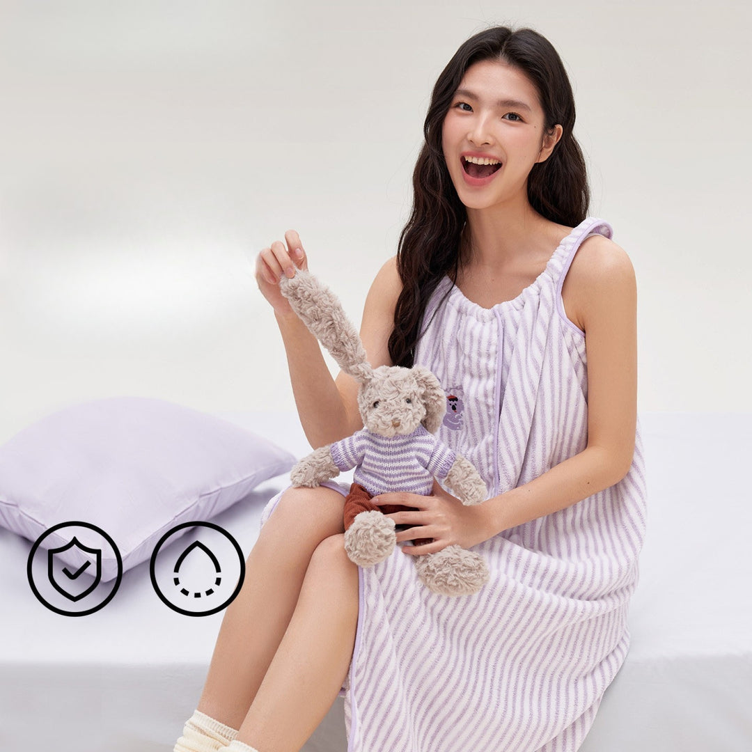 Striped antibacterial towel