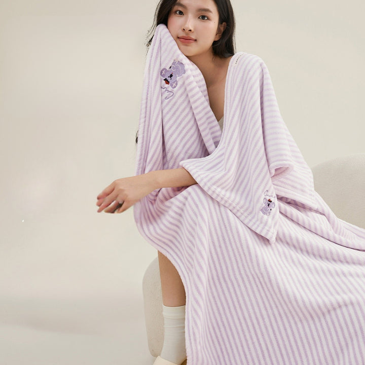 Striped antibacterial towel