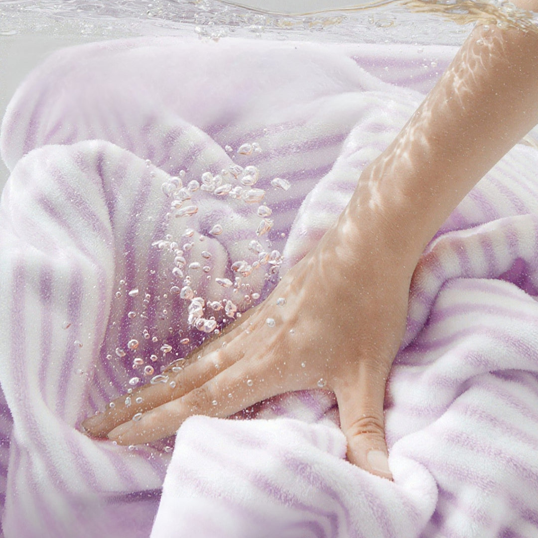 Striped antibacterial towel