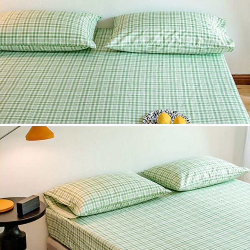 シンプルチェック柄コットン枕カバー2枚セット kocol