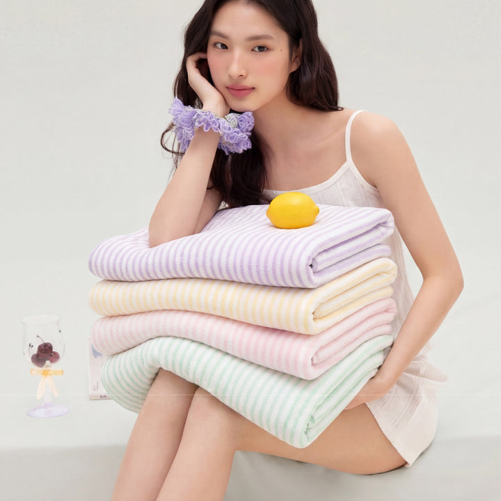 Striped antibacterial towel