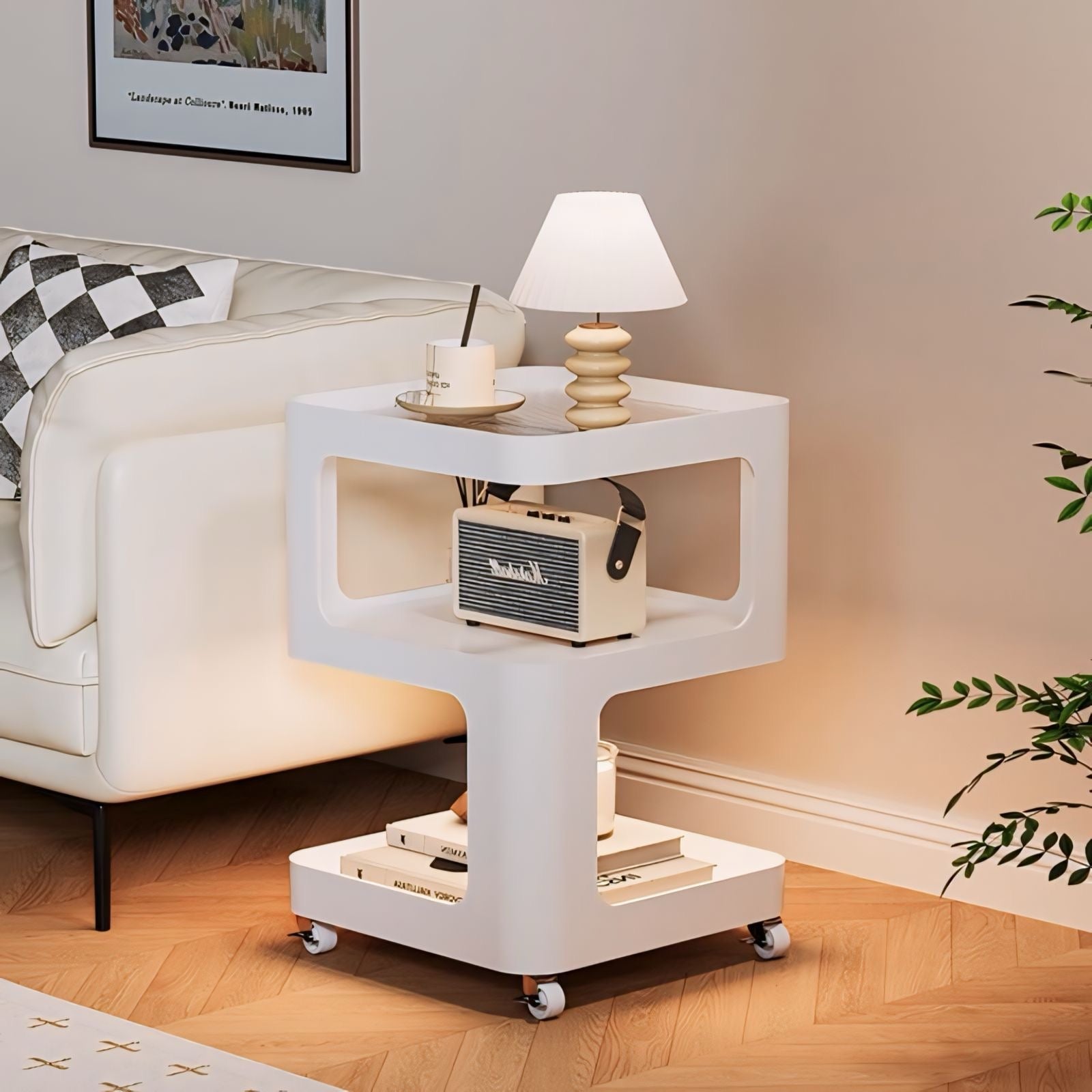 可動式スクエアサイド収納テーブル kocol