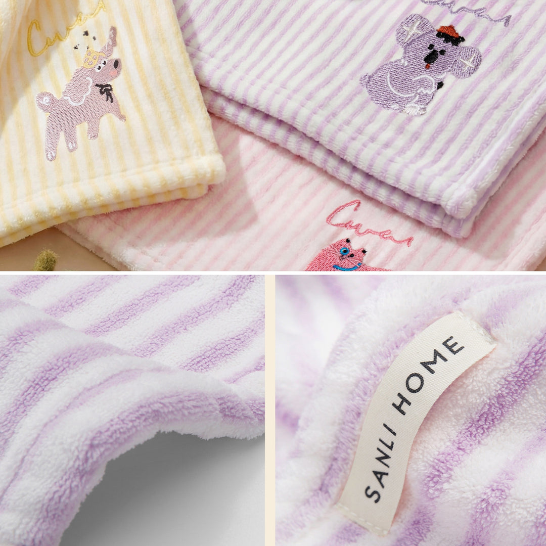 Striped antibacterial towel