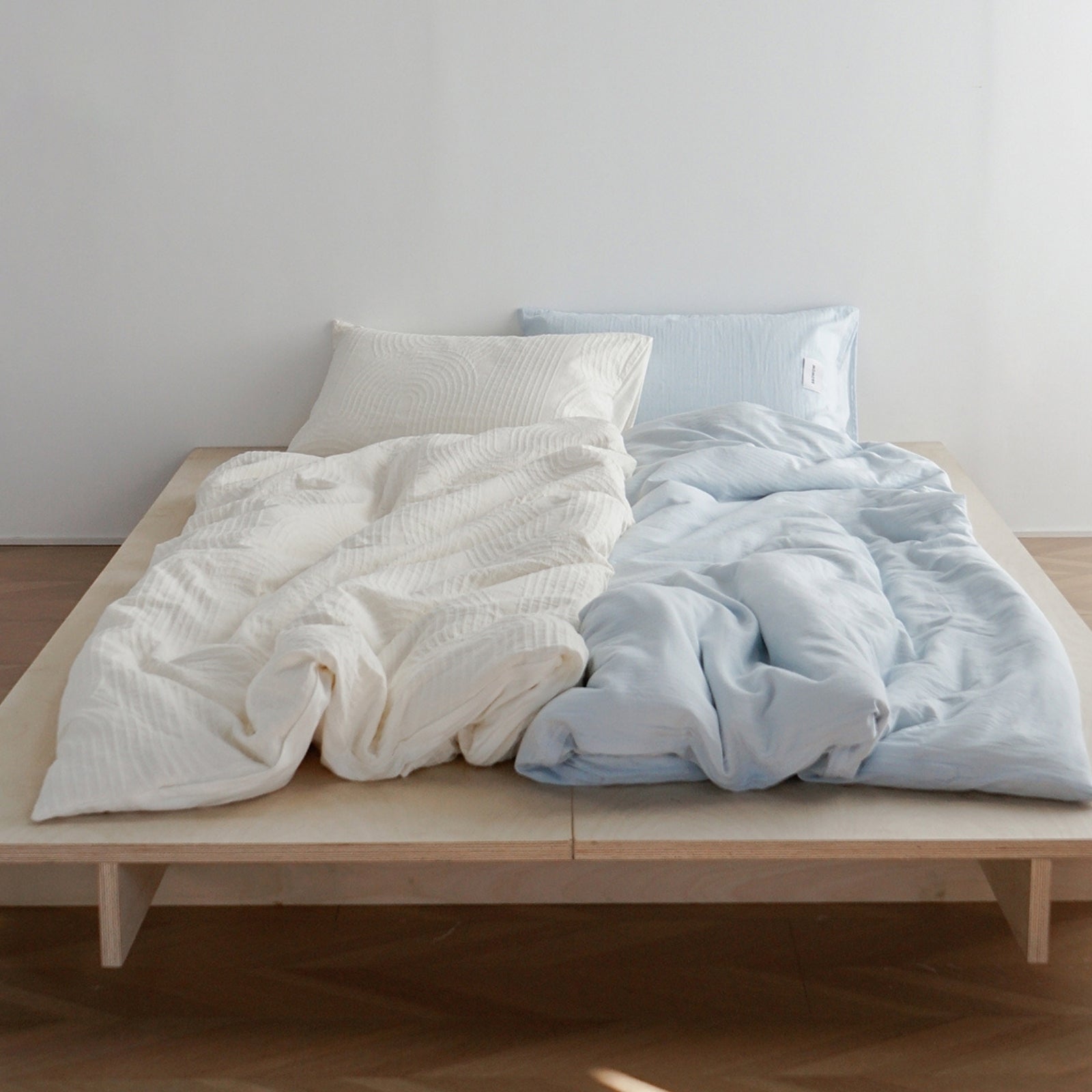 シングル布団カバー枕カバーセット パラレルブラック