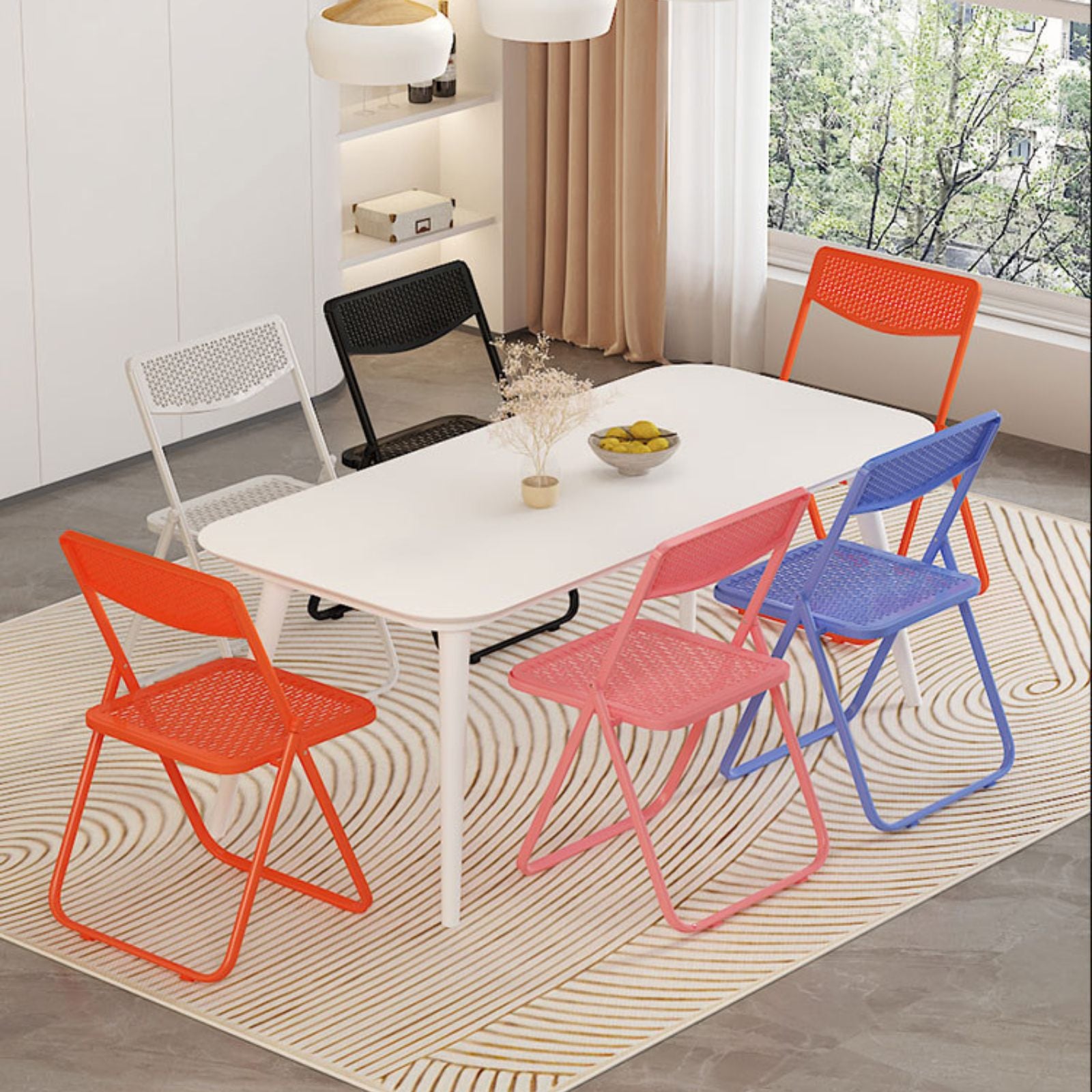 カラフルラタンスタイル折り畳みチェア