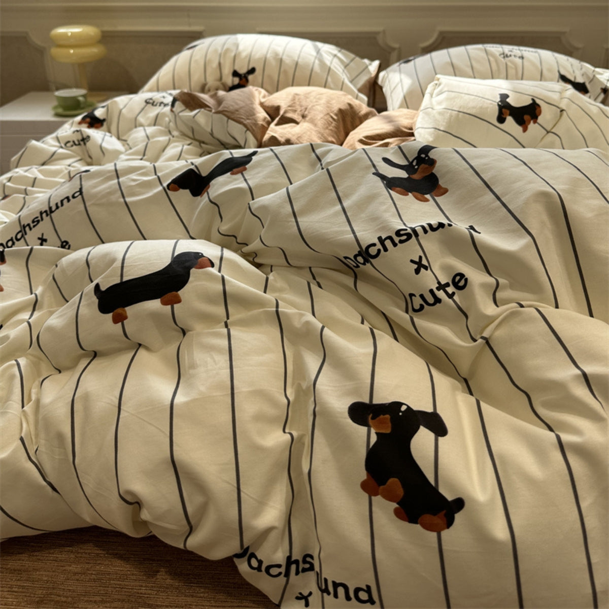 ダックスフンド イラスト寝具セット kocol