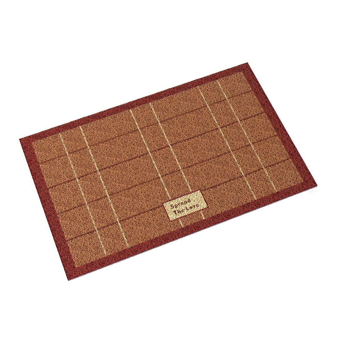 Academic Check Doormat Orange