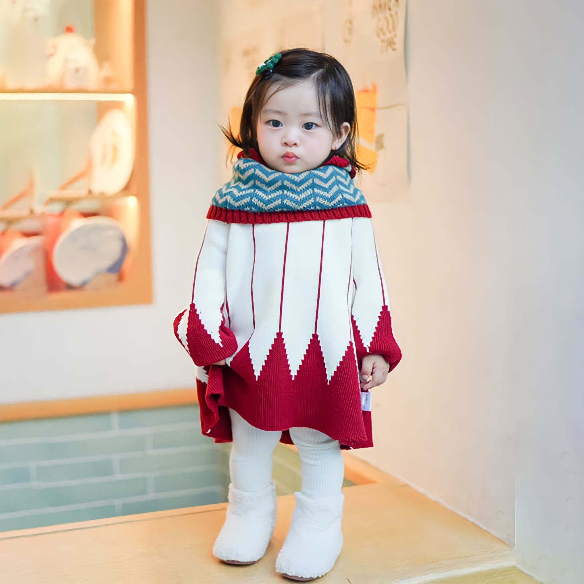 フード付きキッズクリスマスコスチューム