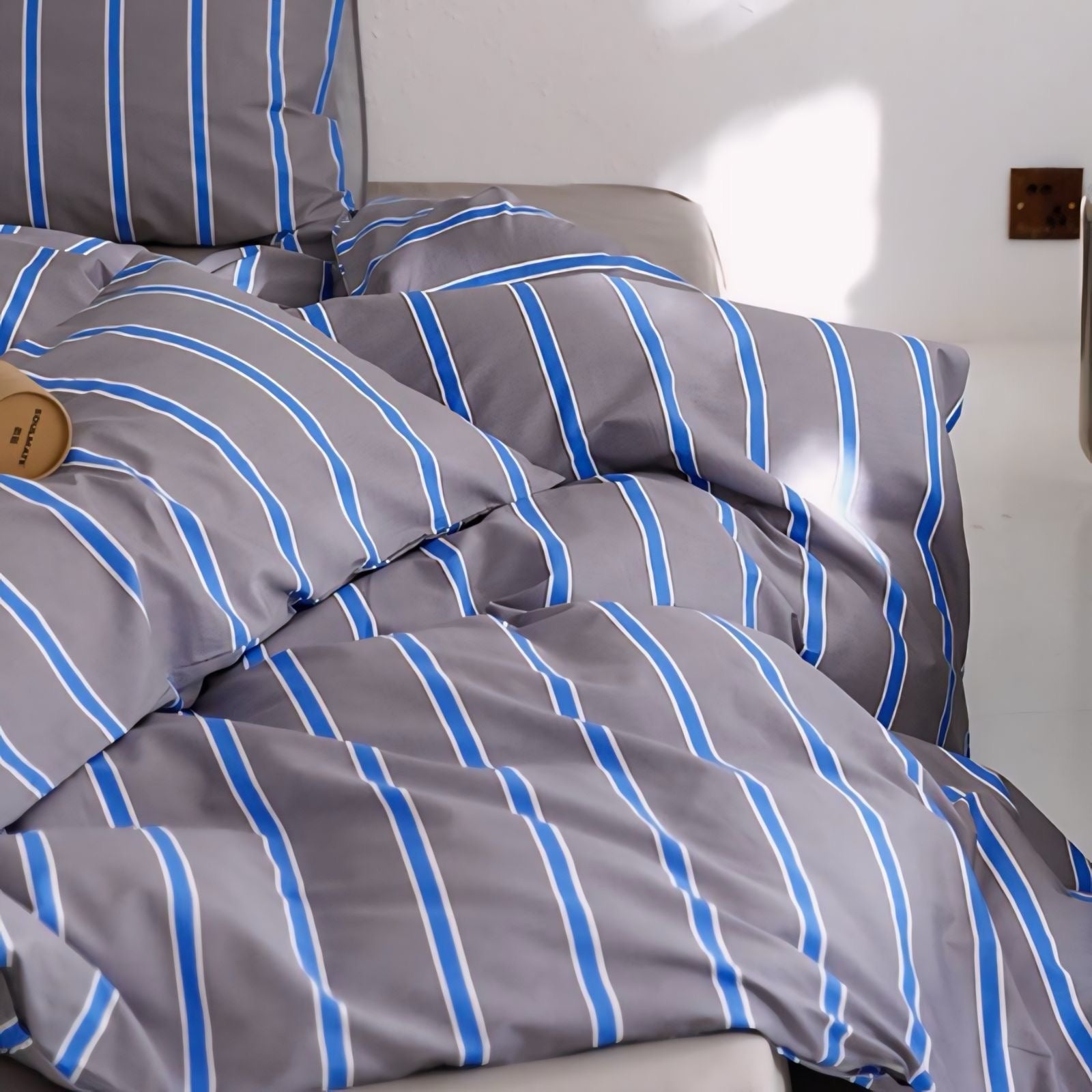 グレーブルーストライプ寝具セット kocol
