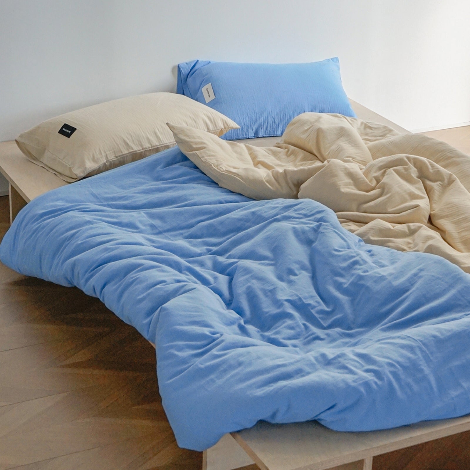 pamm 布団カバー 枕カバー シングル ライトブルー PAMM】枕カバー