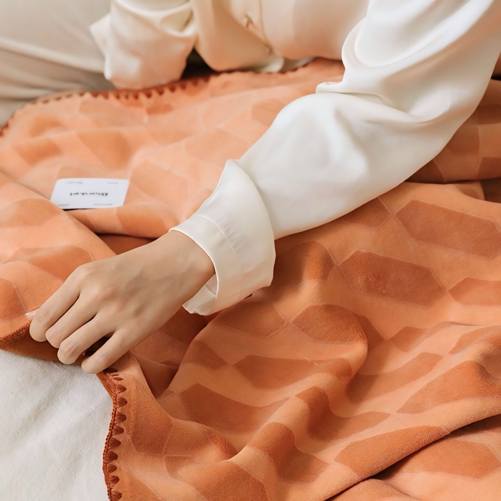 立体柄カラフルフリースブランケット 