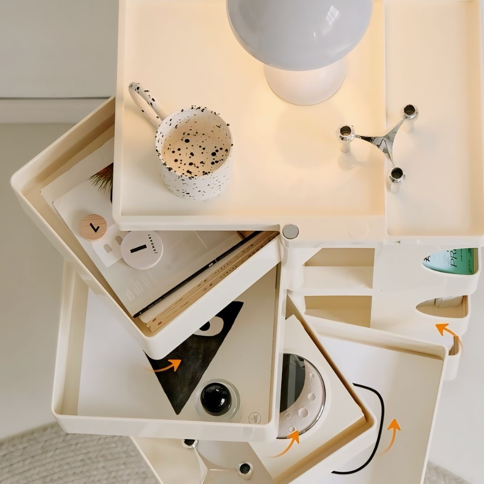 キャスター付きボビーワゴン kocol