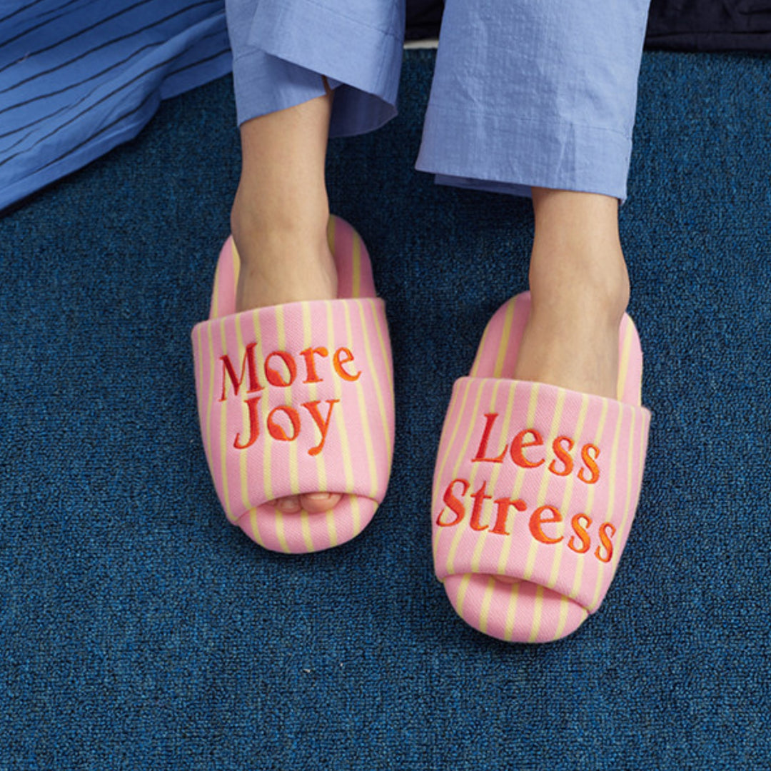 Macaron Color Stripe Slippers
