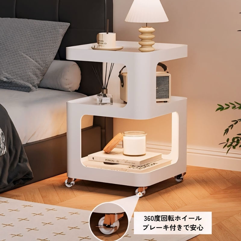 可動式スクエアサイド収納テーブル kocol