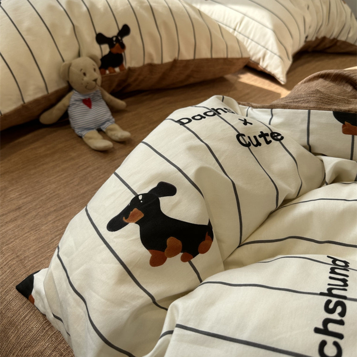 ダックスフンド イラスト寝具セット kocol