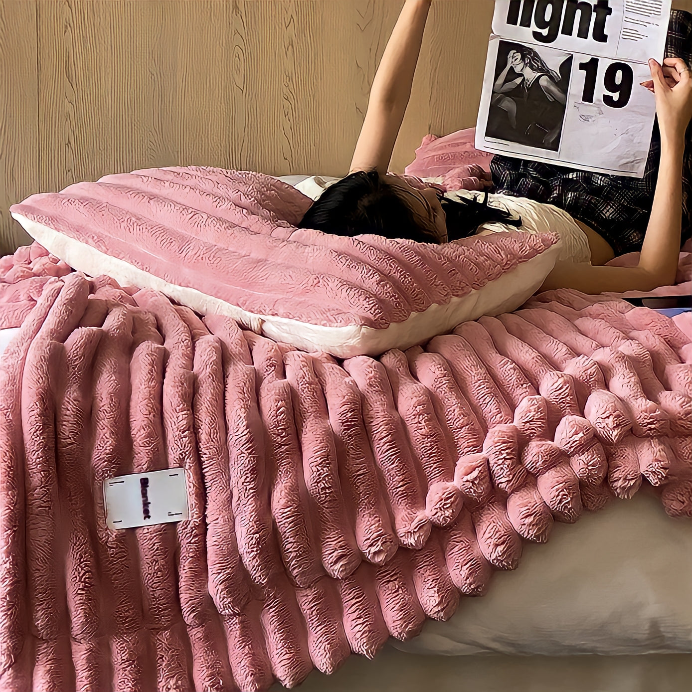 Colorful fluffy blanket 