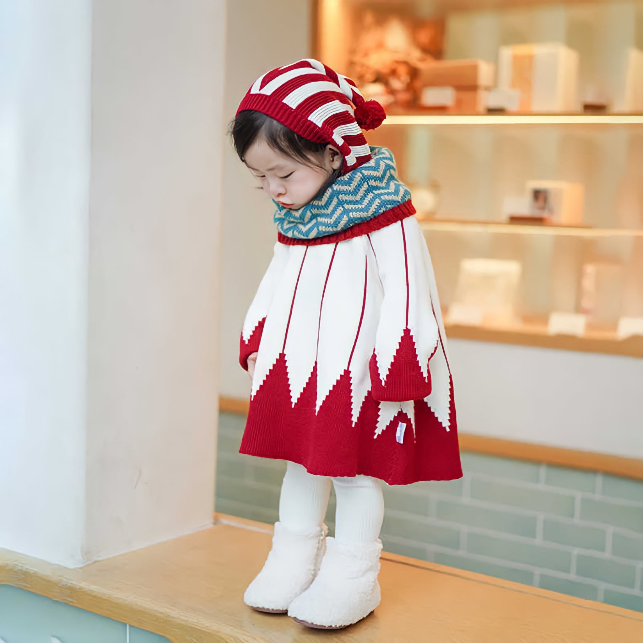 フード付きキッズクリスマスコスチューム