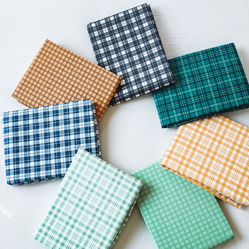 シンプルチェック柄コットン枕カバー2枚セット kocol