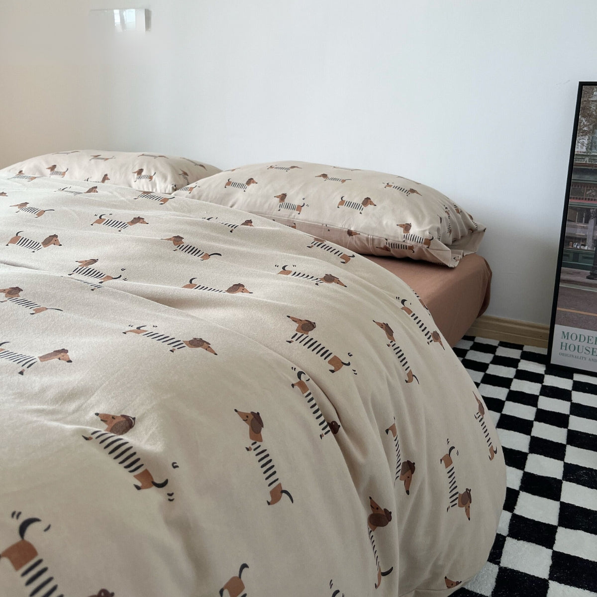 ダックスフンド 総柄寝具セット kocol