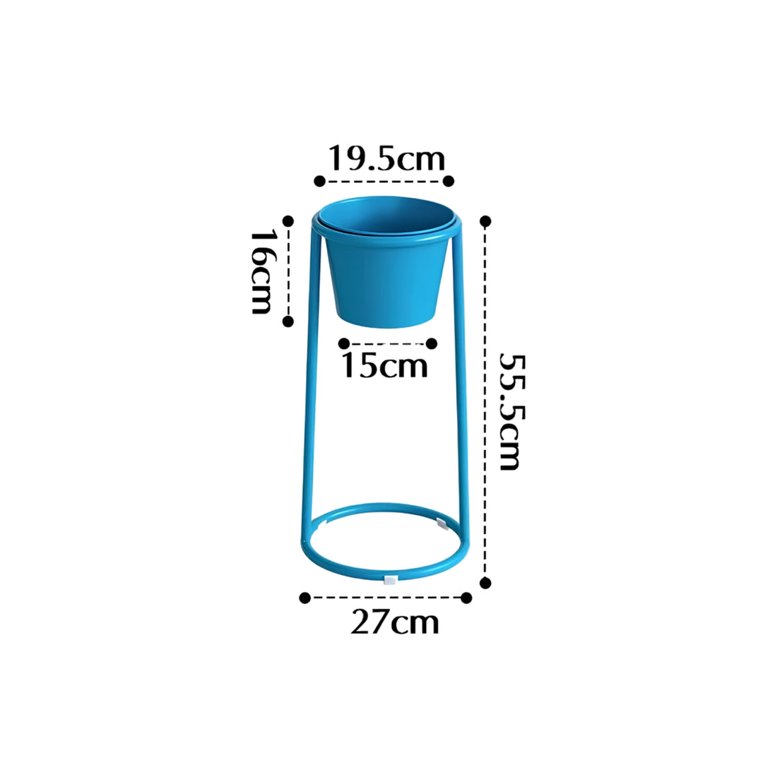 Slim High-Type Plant Stand Prussian Blue