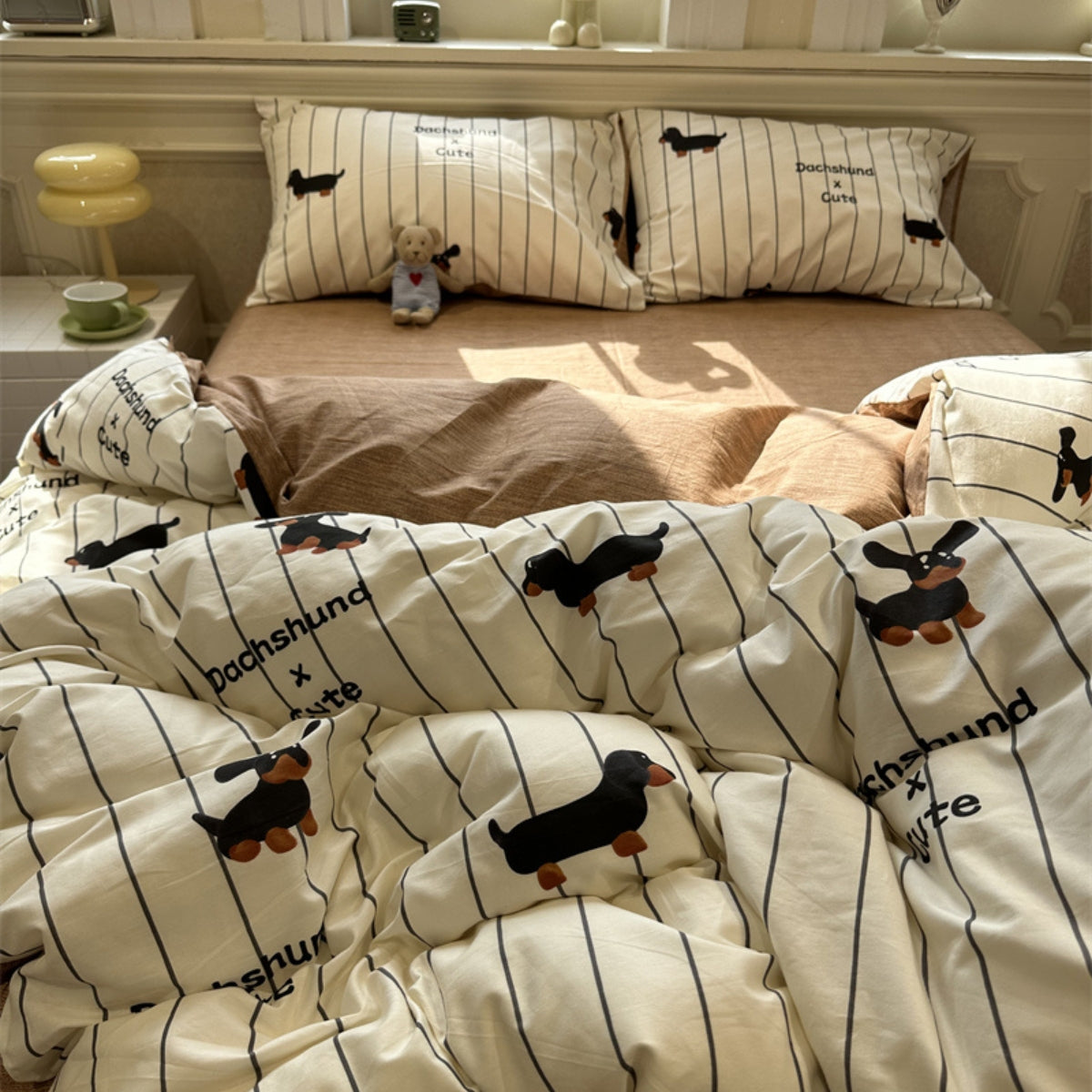 ダックスフンド イラスト寝具セット kocol