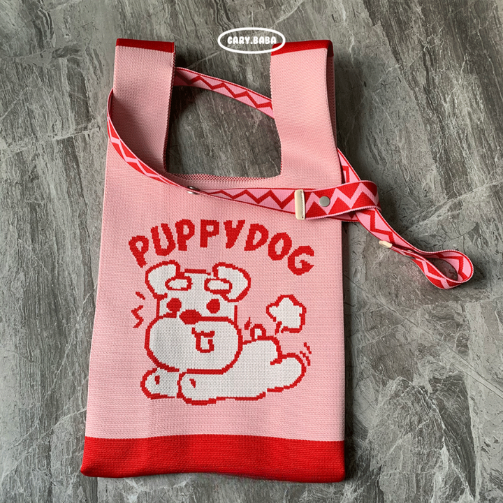 GARY.BABA シュナウザー ニット 刺繍 ショルダーバッグ GARY.BABA シュナウザー ニット 刺繍 ショルダーバッグ