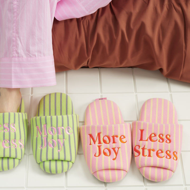 Macaron Color Stripe Slippers