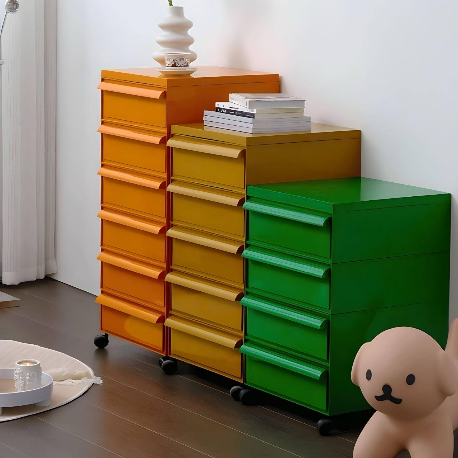 モダンカラフル可動式キャビネット kocol
