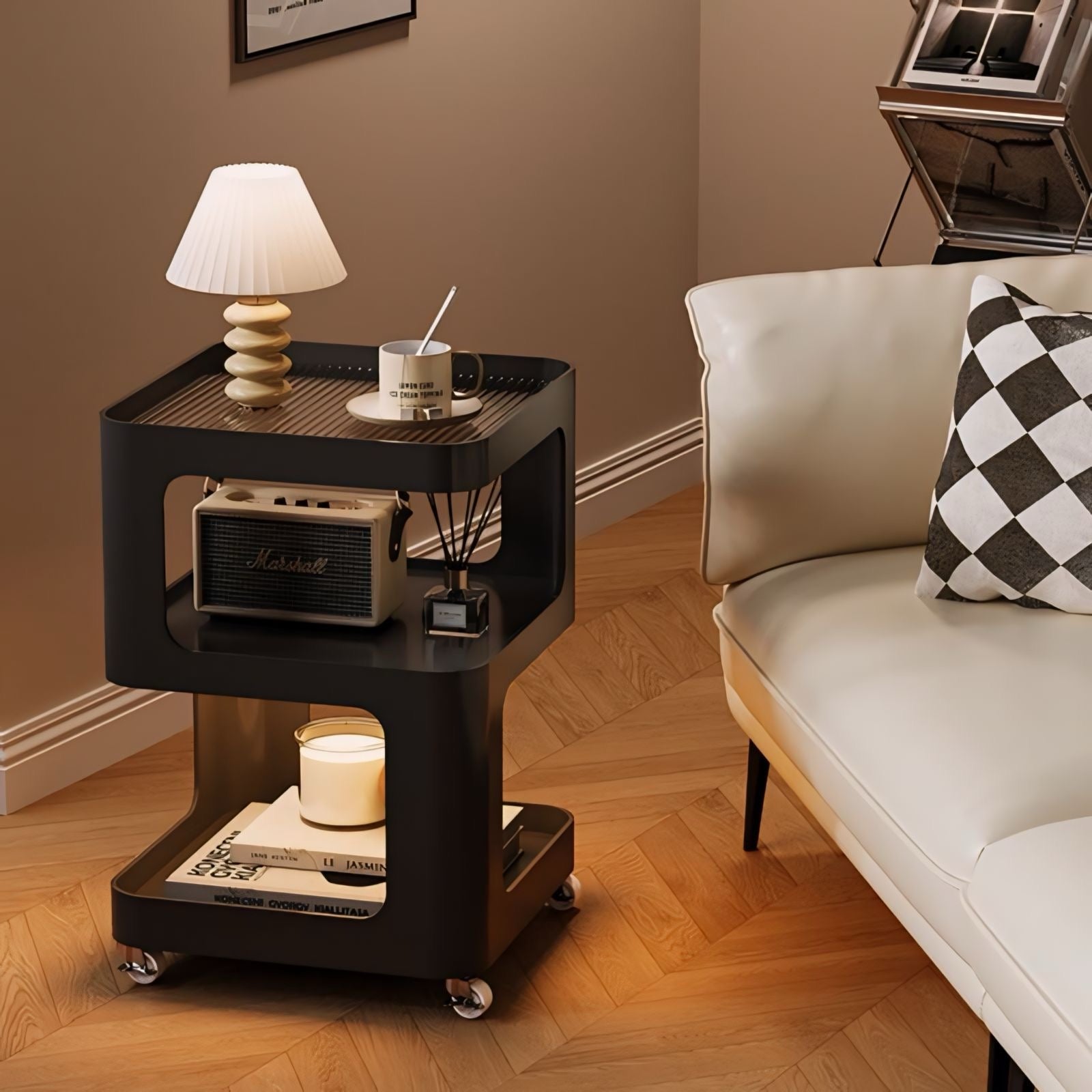 可動式スクエアサイド収納テーブル kocol